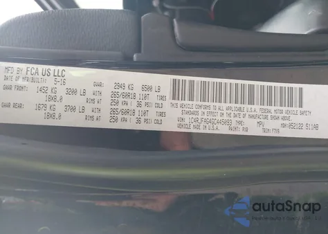 2016 Jeep Grand Cherokee Laredo from USA, damaged, VIN 1C4RJFAG4GC445093